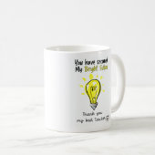Helle Zukunft Dank an den Lehrer Kaffeetasse (VorderseiteRechts)
