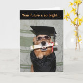 Helle Zukunft Goldener Abschluss Karte (Gelbe Blume)