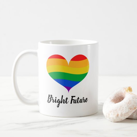 Helle zukünftige LGBTQ-Tasse Kaffeetasse (Mit Donut)