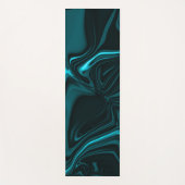 Helle zyanische und dunkle Kurven auf dunklem Hint Yogamatte (Vorderseite)