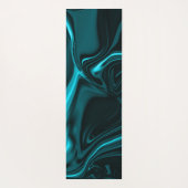 Helle zyanische und dunkle Kurven auf dunklem Hint Yogamatte (Rückseite)