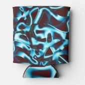 Helle Zykantfarben in abstrakten Streifen auf dunk Dosenkühler (Vorderseite)