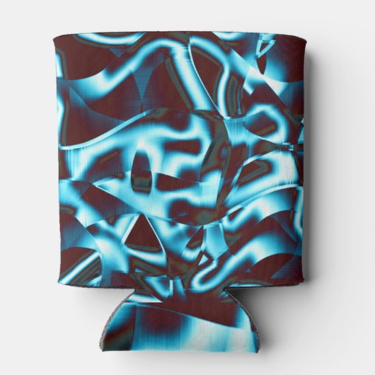 Helle Zykantfarben in abstrakten Streifen auf dunk Dosenkühler (Rückseite)