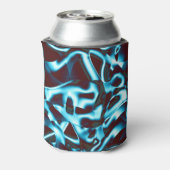 Helle Zykantfarben in abstrakten Streifen auf dunk Dosenkühler (Kanne Rückseite)