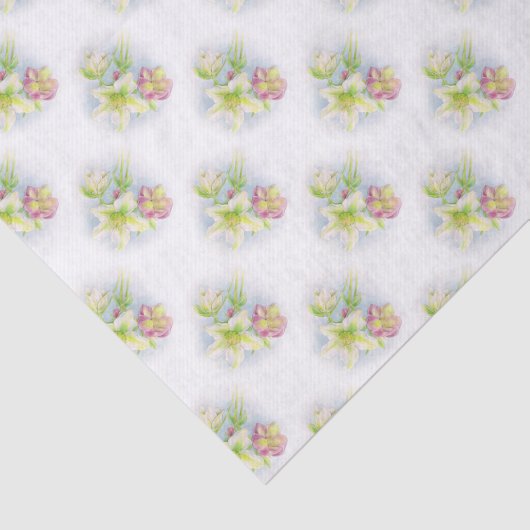 Hellebohrpapier, grünes weißes Gewebpapier Seidenpapier (Ausschnitt)