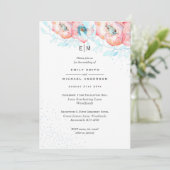 Hellebore Blue Dusty Rose Hochzeit Empfang (Stehend Vorderseite)