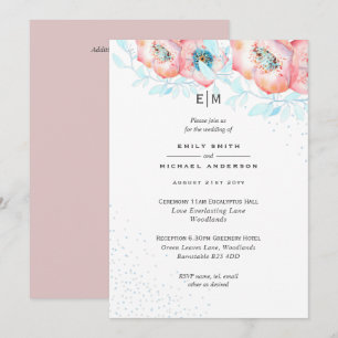 Hellebore Blue Dusty Rose Hochzeit Empfang