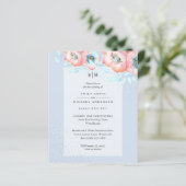 Hellebore Blue Dusty Rose Wedding Reception BUDGET (Stehend Vorderseite)