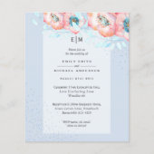 Hellebore Blue Dusty Rose Wedding Reception BUDGET (Vorderseite)