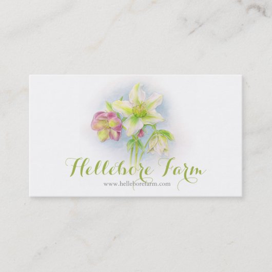 Hellebore-Blumenkunstbauernhof-Geschäftskarte Visitenkarte (Vorderseite)