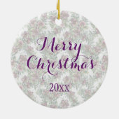 Hellebore-Blumenstrauß mit Vogel Keramik Ornament (Hinten)