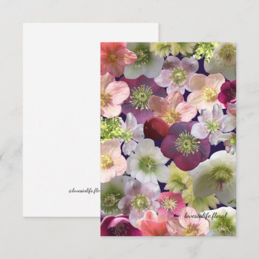 Hellebore Collage  Mitteilungskarte (Vorne/Hinten)