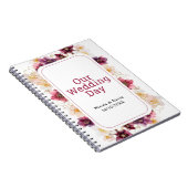 Hellebore Floral Burgundy Wedding Planner Notizblock (Rechte Seite)