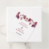 Hellebore Floral Burgundy Wedding Thank You Geschenkanhänger (Beispiel)