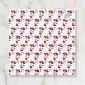 Hellebore Floral Burgundy Wedding Thank You Geschenkanhänger (Rückseite)