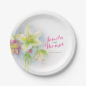 Hellebore für Hochzeitsfeiern personalisierte Tell Pappteller (Vorderseite)