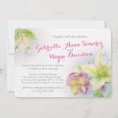Hellebore Hochzeit Wasserfarbe Einladung (Rückseite)