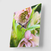 Hellebore Quadratische Wanduhr (Winkel)
