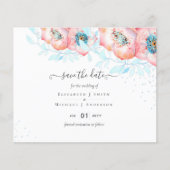 Hellebore Turquoise Peach Floral Wedding (Vorderseite)