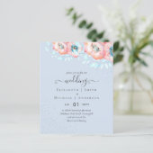 Hellebore Turquoise Peach Floral Wedding (Stehend Vorderseite)