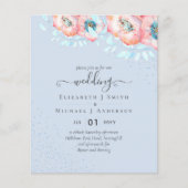 Hellebore Turquoise Peach Floral Wedding (Vorderseite)