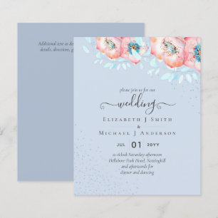 Hellebore Turquoise Peach Floral Wedding