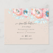 Hellebore Turquoise Peach Floral Wedding (Vorderseite)