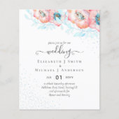 Hellebore Turquoise Peach Floral Wedding (Vorderseite)