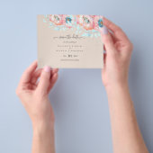 Hellebore Turquoise Peach Floral Wedding Flyer (Gruppe)