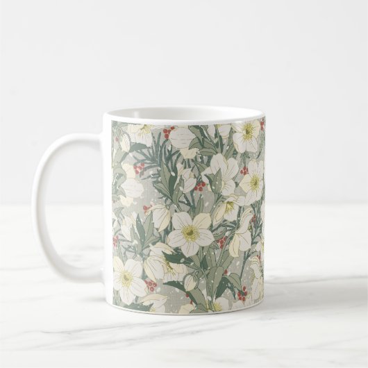 Hellebore Winter Blume Kaffeetasse (Links)