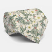 Hellebore Winter Blume Krawatte (Gerollt)