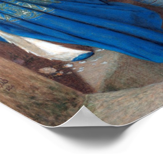 Hellelil and Hildebrand by Frederic Burton Poster (Ecke)