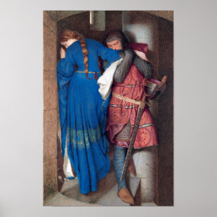 Hellelil and Hildebrand by Frederic Burton Poster