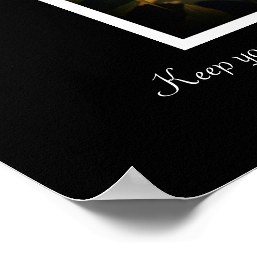 Hellen Keller Sunflower Zitat Poster (Ecke)