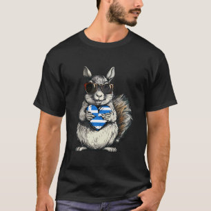 Hellenischer griechischer Stolz Eichhörnchen Herz T-Shirt