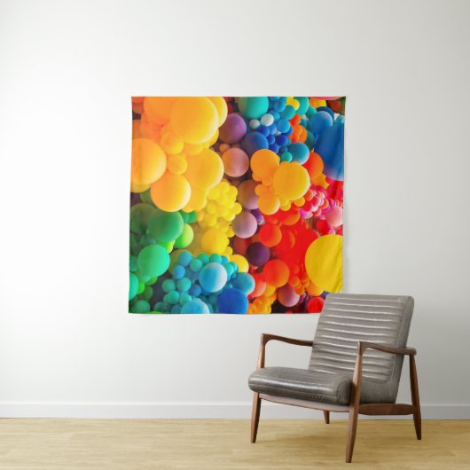 Heller, abstrakter Hintergrund des Wirrwarts von R Wandteppich (Beispiel (Horizontal))