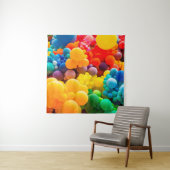 Heller, abstrakter Hintergrund des Wirrwarts von R Wandteppich (Beispiel)