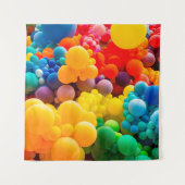 Heller, abstrakter Hintergrund des Wirrwarts von R Wandteppich (Vorderseite)