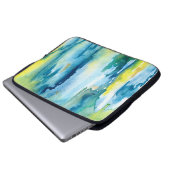 Heller, abstrakter Hintergrund. Wasserfarbe Laptopschutzhülle (Vorne Knopf)