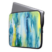 Heller, abstrakter Hintergrund. Wasserfarbe Laptopschutzhülle (Vorderseite Links)