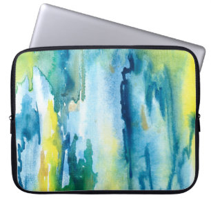 Heller, abstrakter Hintergrund. Wasserfarbe Laptopschutzhülle