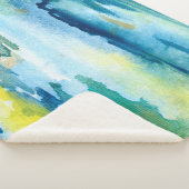 Heller, abstrakter Hintergrund. Wasserfarbe Sherpadecke (3/4)