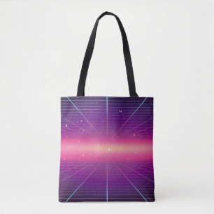Heller, abstrakter Retro-Hintergrund im 80er-Stil Tasche