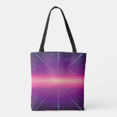 Heller, abstrakter Retro-Hintergrund im 80er-Stil Tasche (Rückseite)