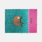 Heller Aqua-Glitter des personalisierten Fleecedecke (Vorderseite (Horizontal))