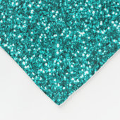 Heller Aqua-Glitter des personalisierten Fleecedecke (Ecke)