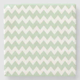 Heller aquamariner Retro bunter moderner Zickzack Steinuntersetzer