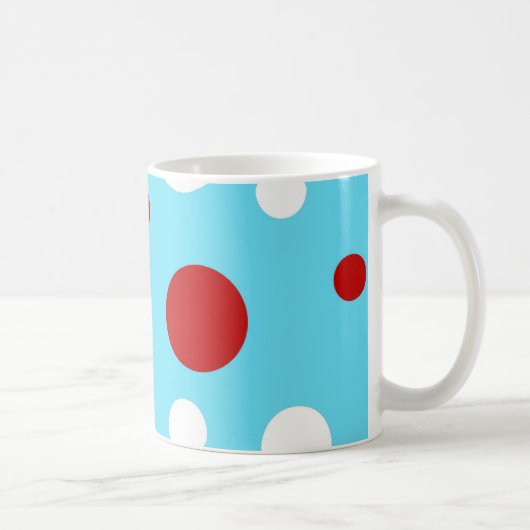 Heller aquamariner Türkis-rotes weißes Kaffeetasse (Rechts)