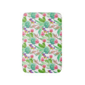 Heller Aquarell-Kaktus u. saftiges Muster Badematte (Vorderseite Vertikal)