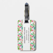 Heller Aquarell-Kaktus u. saftiges Muster Gepäckanhänger (Rückseite vertikal)